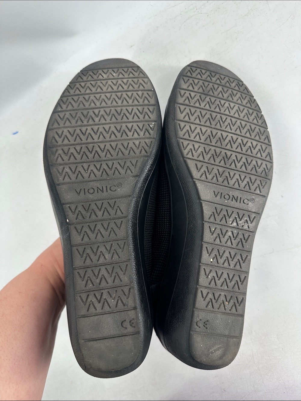 Vionic slip on shoe Jacey Knit Wedge Black Seude detail arch support sz 9.5 - Picture 7 of 11
